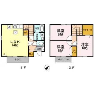 ソシア Bの間取り