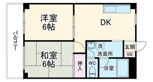 ハイツ都東公園【3階】の間取り