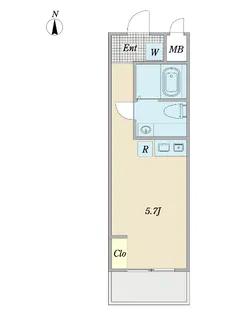 SS.FLAT都立大学【4階】の間取り