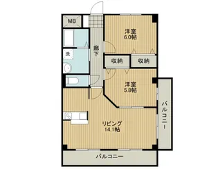 M・エスパシオ【2階】の間取り