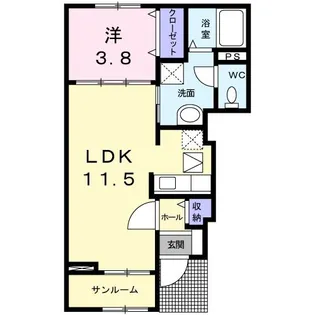 クラール【1階】の間取り