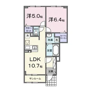 ドマーニ 土崎港【1階】の間取り