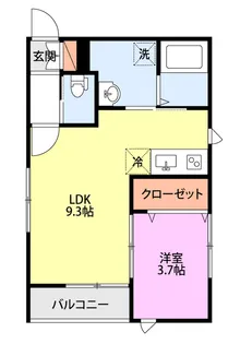 メルシー万代町通りII【2階】の間取り