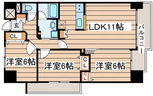 くれが泉中央【4階】の間取り