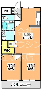 ハイツ冨士【3階】の間取り