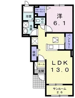 ガーデン ラベンダー【1階】の間取り