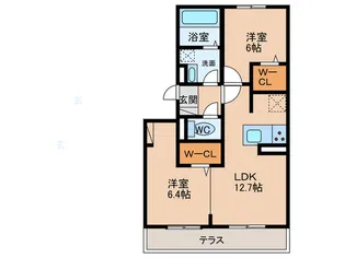プラムツリー EAST【1階】の間取り