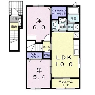 フィオーレA【2階】の間取り