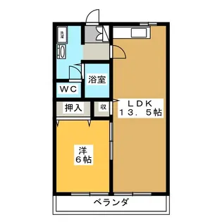 アムールハイツB【2階】の間取り