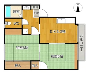 エステート富沢【2階】の間取り