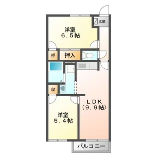 アメニティ亀山2 D【1階】の間取り