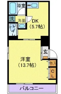 フォンテーヌ・アカシヤ【5階】の間取り