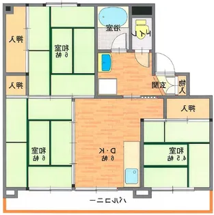 ビレッジハウスときわ 1号棟【1階】の間取り