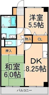 エステート西新井【3階】の間取り