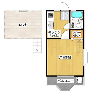 ロイヤルパール C棟202号室【2階】の間取り