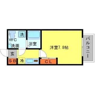 SERENiTE新大阪【7階】の間取り