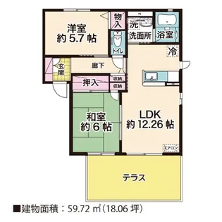 サンハイツIII【1階】の間取り