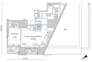 東京都港区白金台5【マンション】の間取り