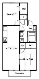 カムール花園【2階】の間取り