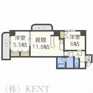 ウイング円山北町【9階】の間取り