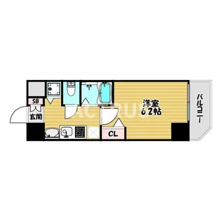 プレミアムコート天神橋∞【6階】の間取り