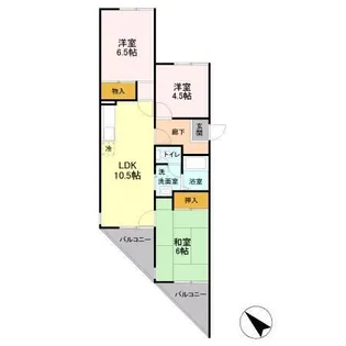 コモンシティハイツABC【2階】の間取り