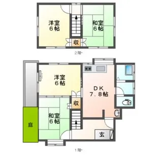 岐阜県土岐市泉町大富【一戸建】の間取り