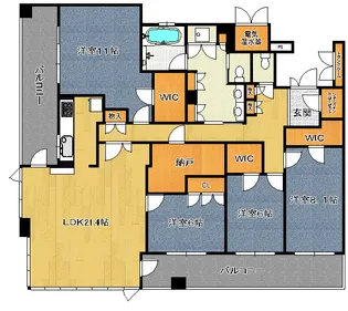 ジオタワー西宮北口【25階】の間取り