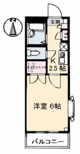 ハッピーハイツ今【1階】の間取り