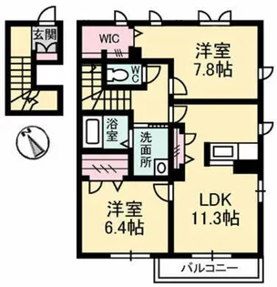 クレシェンテ【2階】の間取り