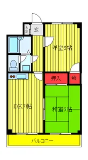 レジデンスラクダザカ【1階】の間取り