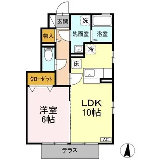 福島県いわき市小名浜大原字丁新地【アパート】の間取り