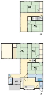 富山県黒部市飯沢【一戸建】の間取り