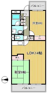 グレース新城【1階】の間取り