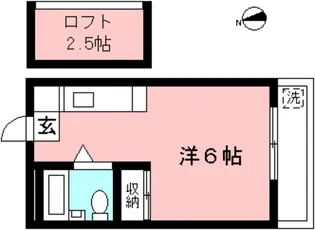 東京都多摩市一ノ宮1【アパート】の間取り