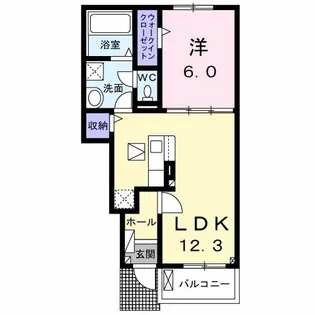 サザンカA【1階】の間取り