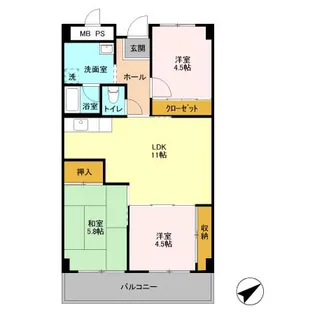 ファーストコーポ幕張本郷【3階】の間取り