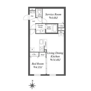 SOLASIA residence世田谷代田【2階】の間取り