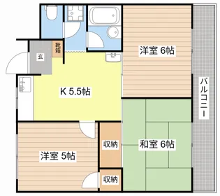 レークマンション【6階】の間取り