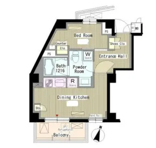 マスターズコート北品川【2階】の間取り