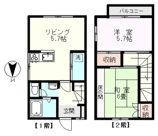 ジーエル牛久 B棟の間取り