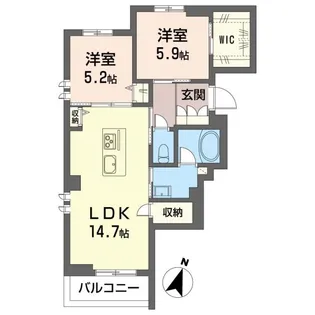 埼玉県さいたま市中央区本町東2【マンション】の間取り