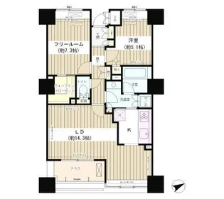 エンブレムコート明石町【9階】の間取り