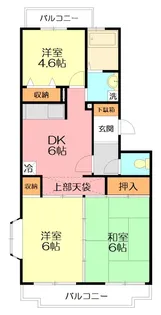 ビューハイツ【3階】の間取り