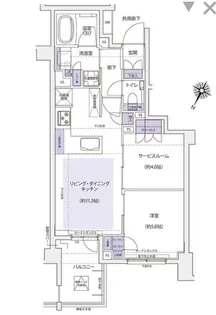 ケーディーエックスレジデンス横濱紅葉坂【4階】の間取り