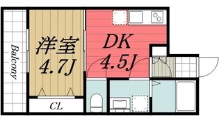 千葉県千葉市中央区椿森1【アパート】の間取り
