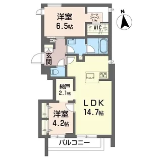ラ・ベラ・ヴィータ【2階】の間取り