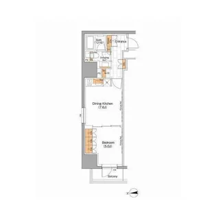 ザ・パークハビオ上野【5階】の間取り