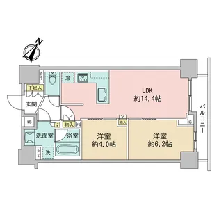 オープンレジデンシア横浜【5階】の間取り