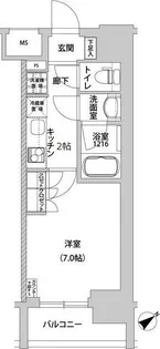 メトロステージ上野【2階】の間取り